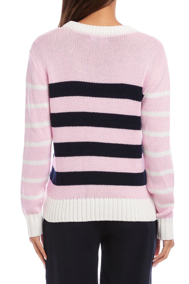 Stripe Crewneck Sweater, Alternate, color, PINK MULTI