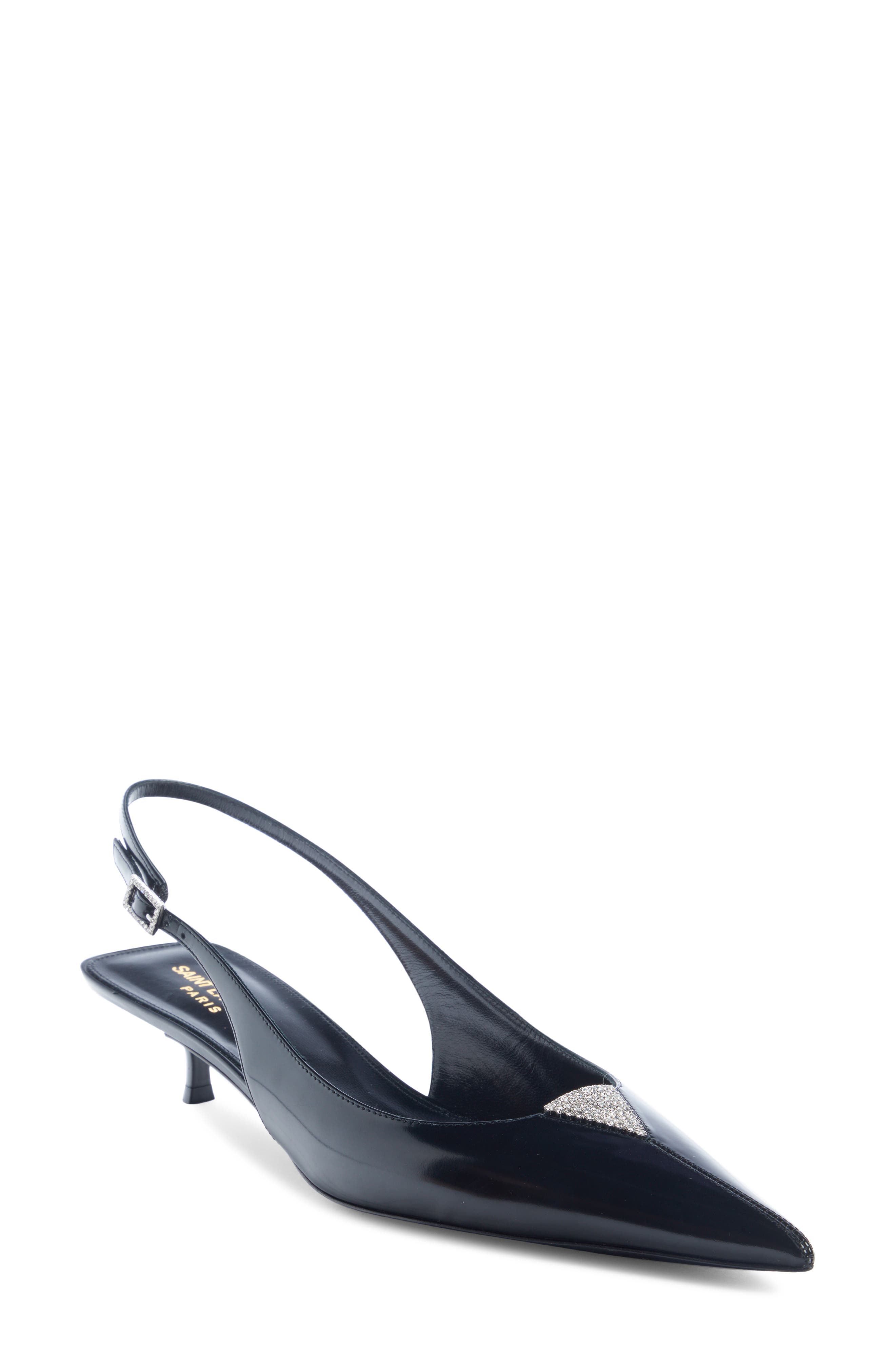Cherish Kitten Heel Slingback Pump, Main, color, BLACK