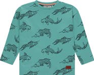 Stains and Stories by Babyface Koi Print Long Sleeve T-Shirt