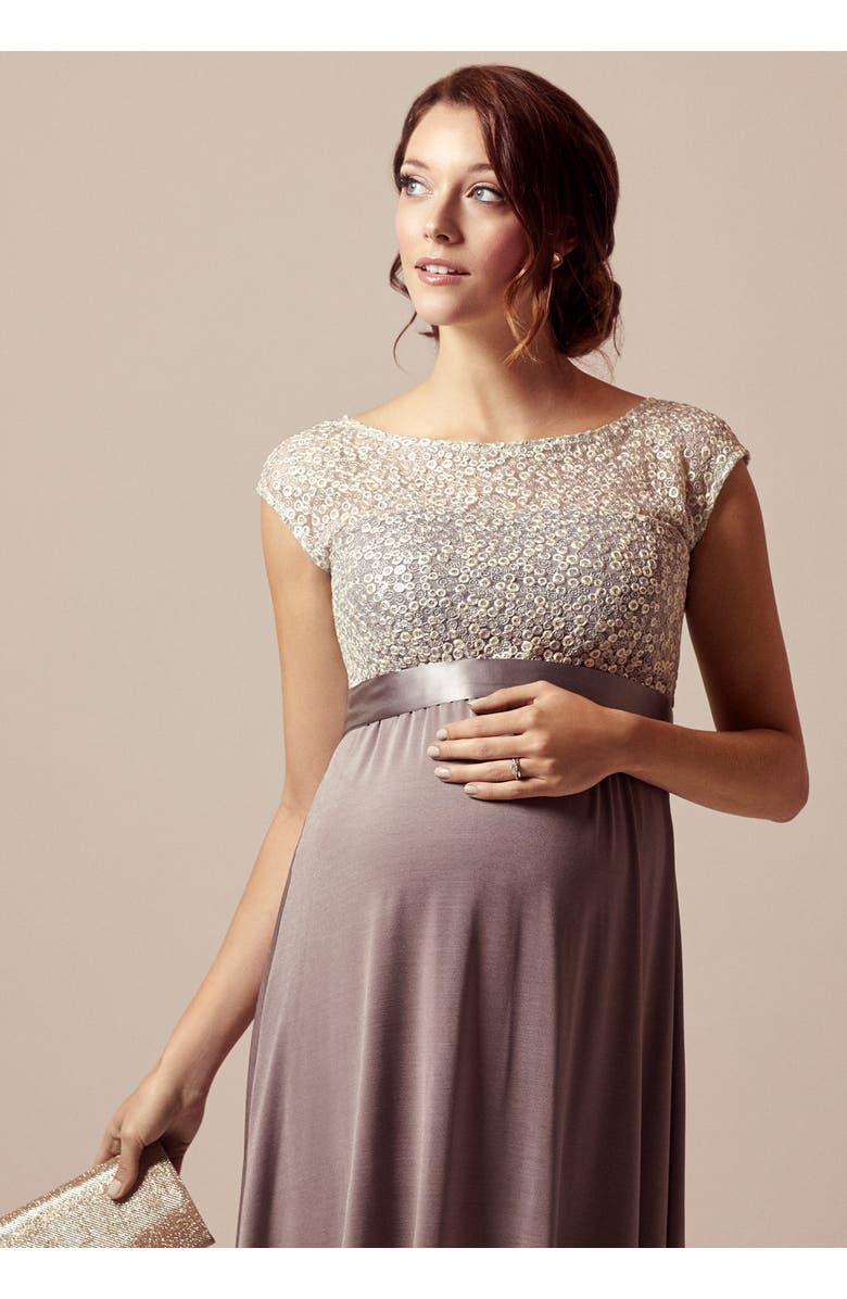 Tiffany Rose Maternity Mia Maternity Dress, Alternate, color, Dusky Truffle