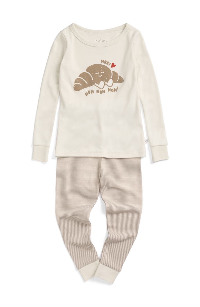 MORI Print Pyjama Set, Main, color, Brunch Club Tawny Bown