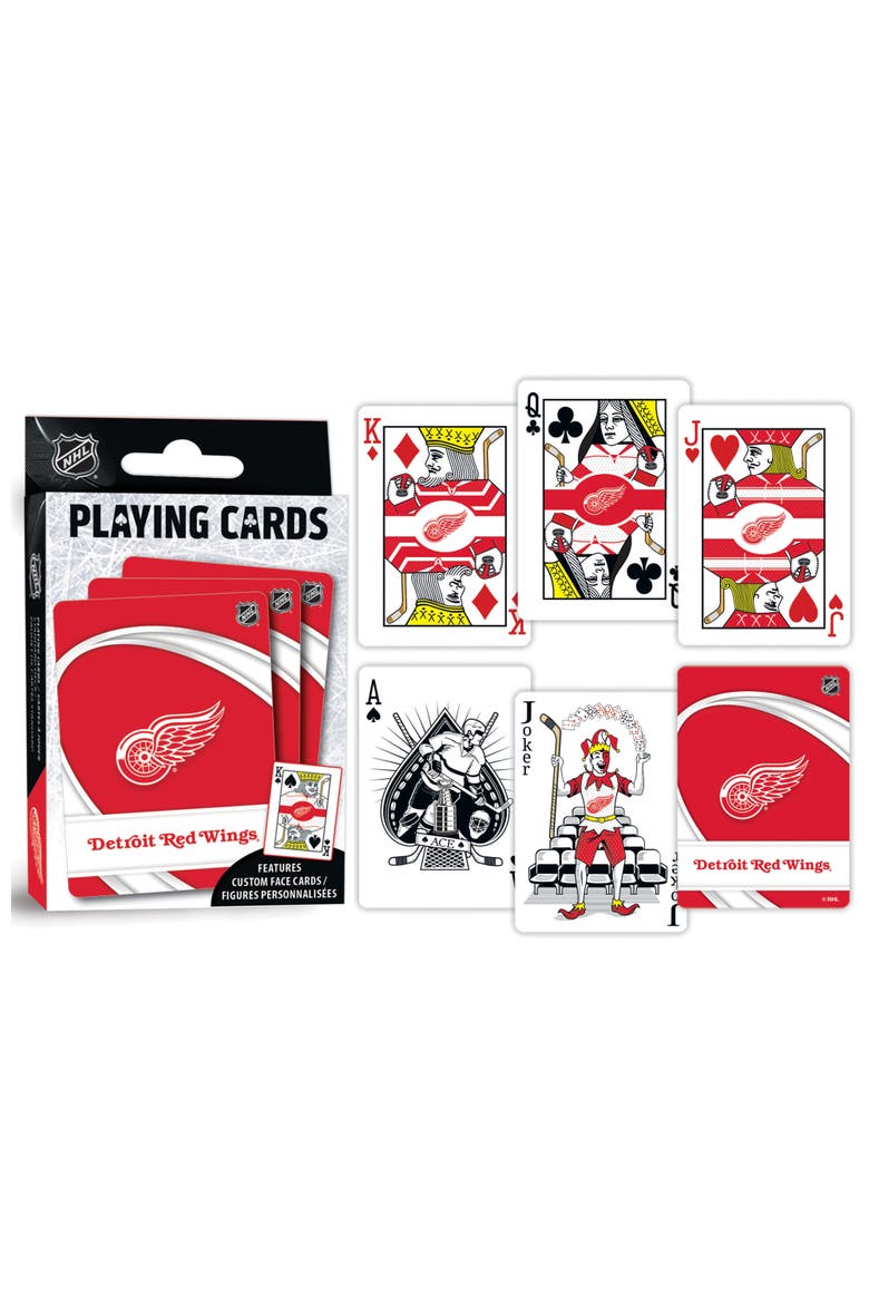 Detroit Red Wings Playing Cards, Alternate, color, Multicolor