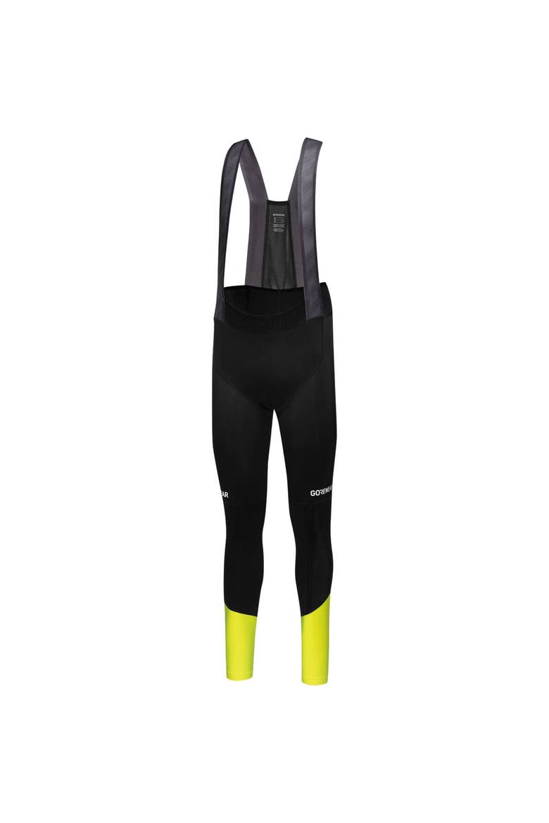 Spinshift Thermo Bib Tights+ - Men's, Alternate, color, Black/Neon Yellow