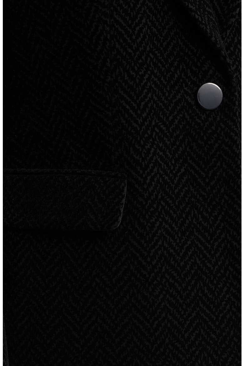 Herringbone Print Blazer, Alternate, color, ANNE BLACK