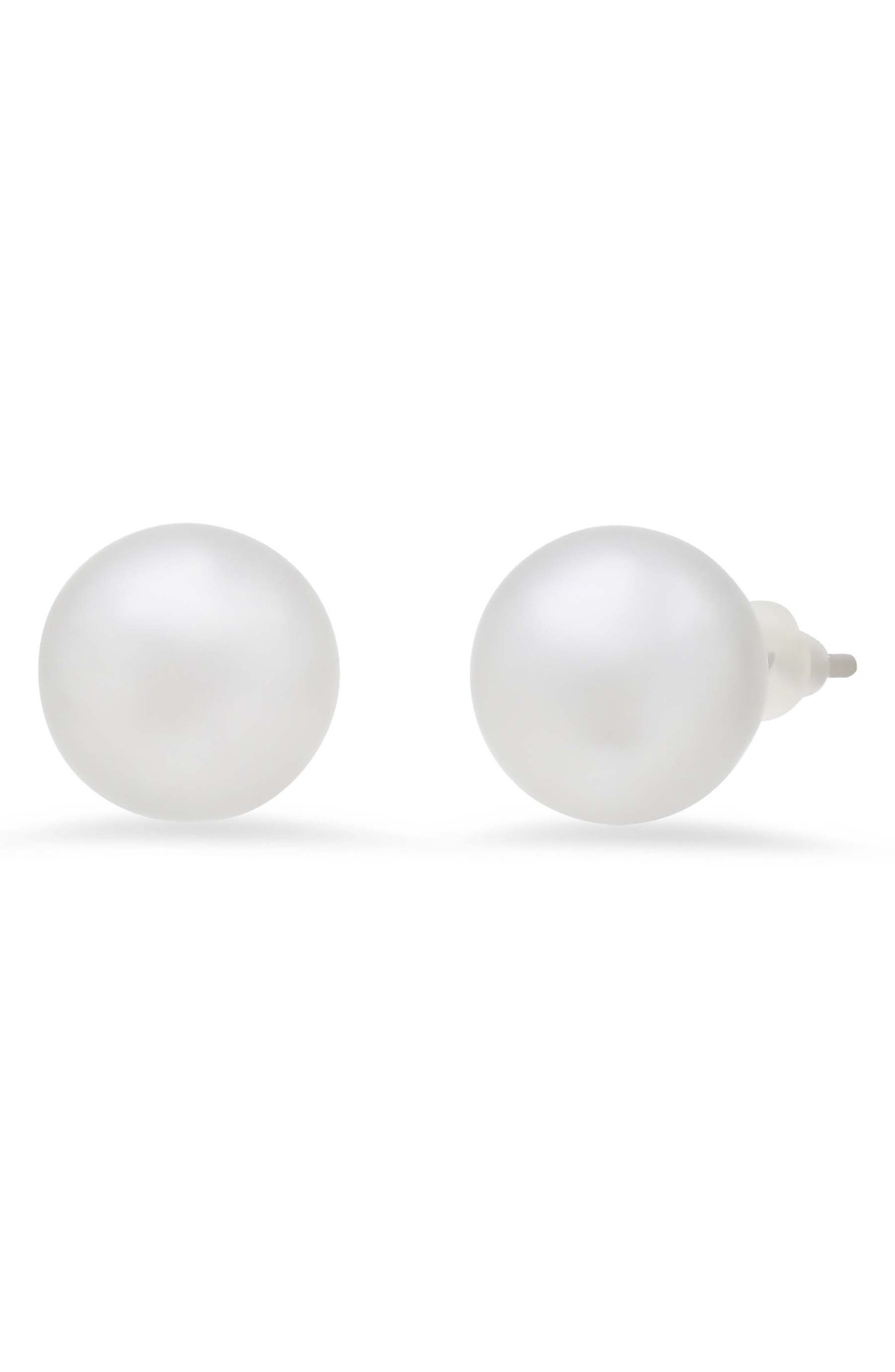 Faux Pearl Stud Earrings