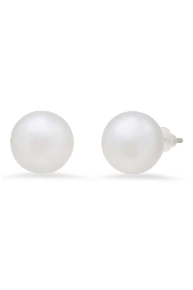 Faux Pearl Stud Earrings, Main, color, WHITE