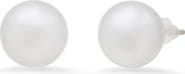 STEELTIME Faux Pearl Stud Earrings