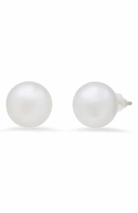 Faux Pearl Stud Earrings