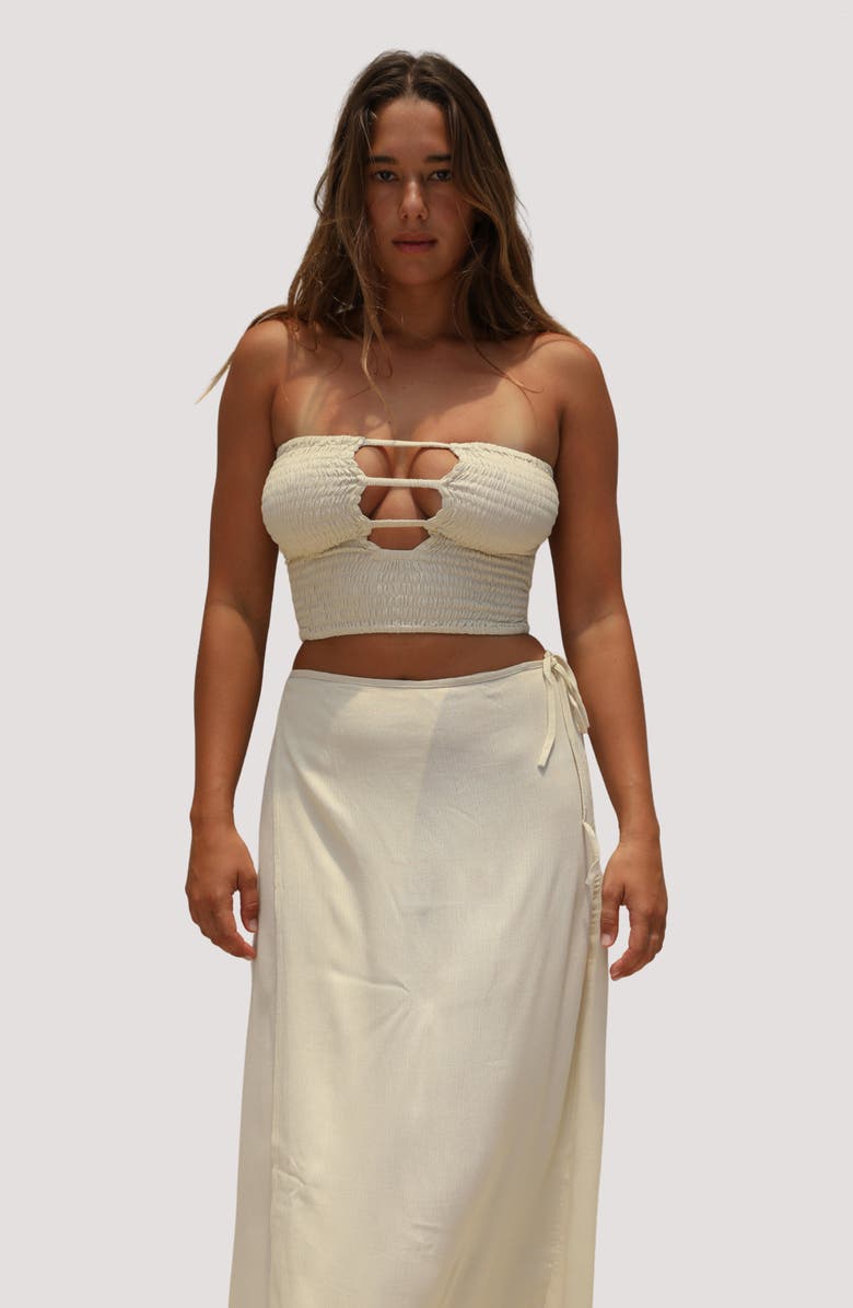 Stone Fox Swim Holiday Midi Skirt, Alternate, color, Summer Sand