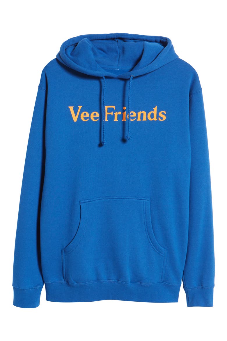 Vee Friends Cotton Hoodie, Alternate, color, ROYAL