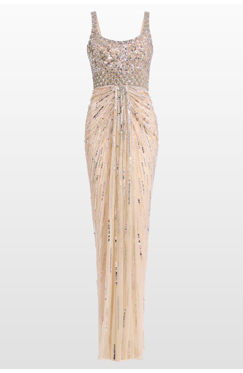 Jenny Packham Elixir Sequin-Embellished Maxi Dress, Main, color, Morganite