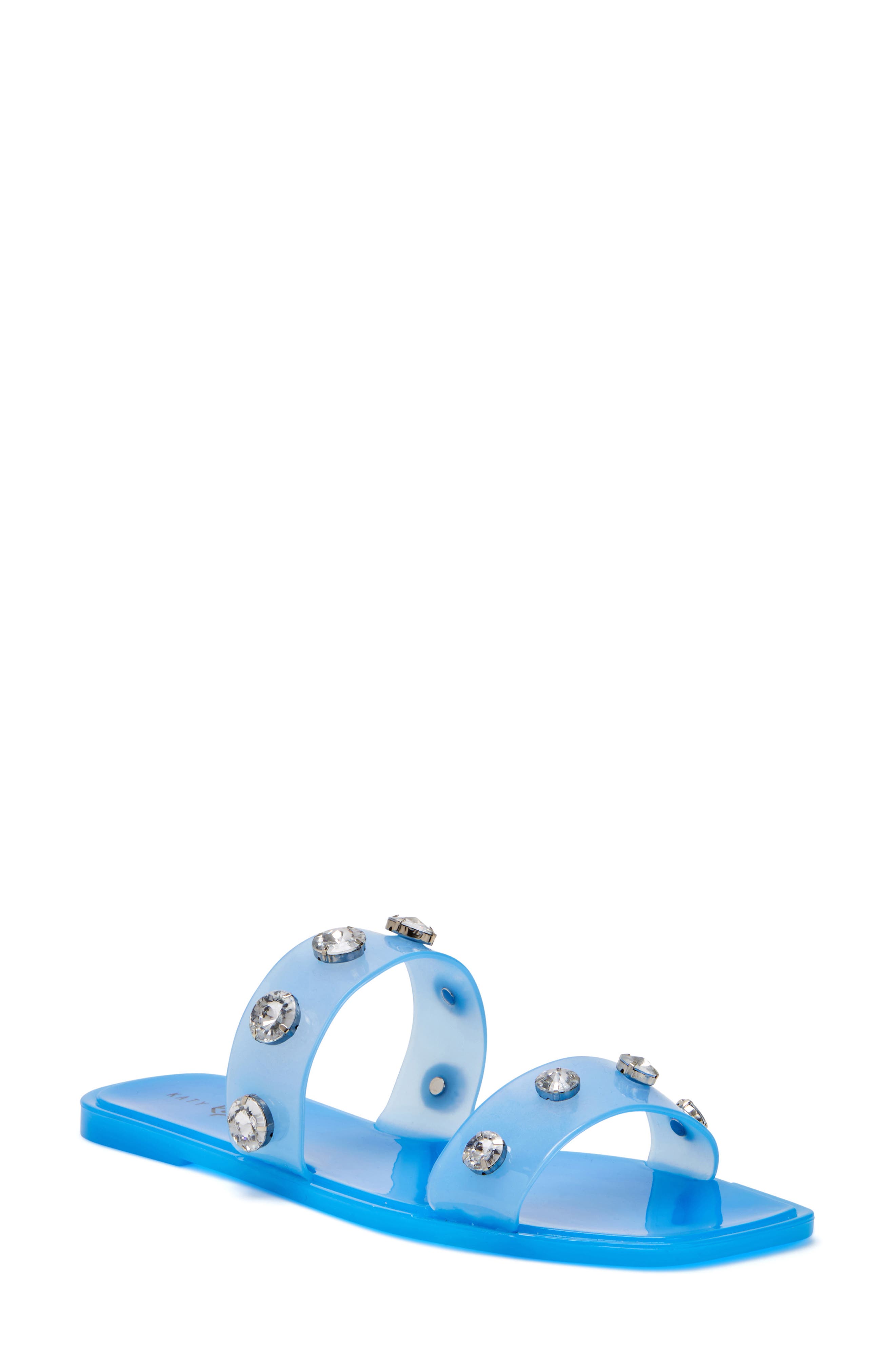Katy Perry The Geli Embellished Slide Sandal, Main, color, Tranquil Blue