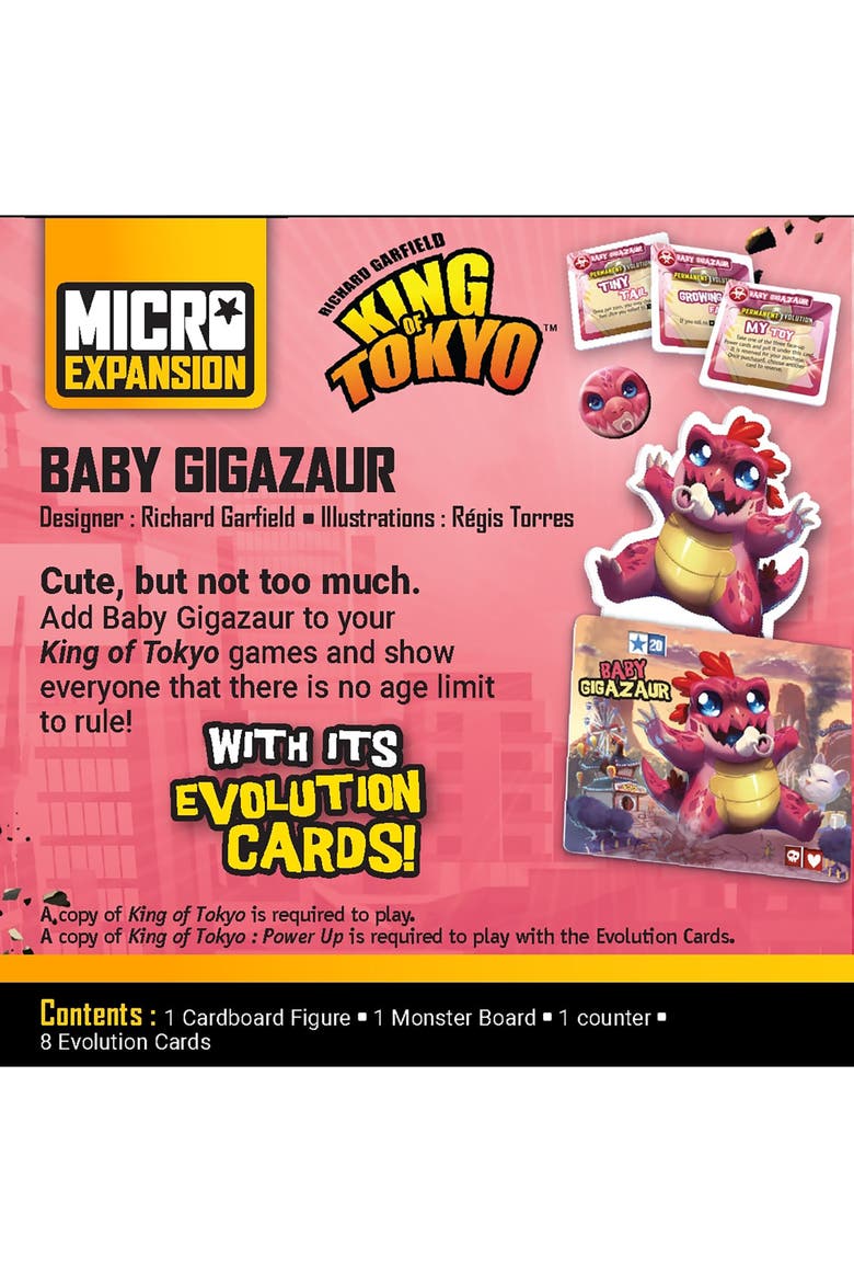 King Of Tokyo Baby Gigazaur Micro Expansion, Alternate, color, Multicolored