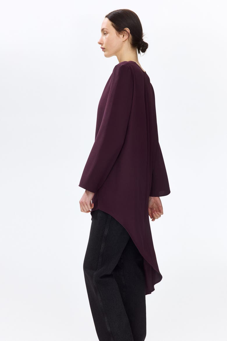 Asymmetric Dress, Alternate, color, Plum purple