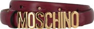 Moschino Logo Leather Belt