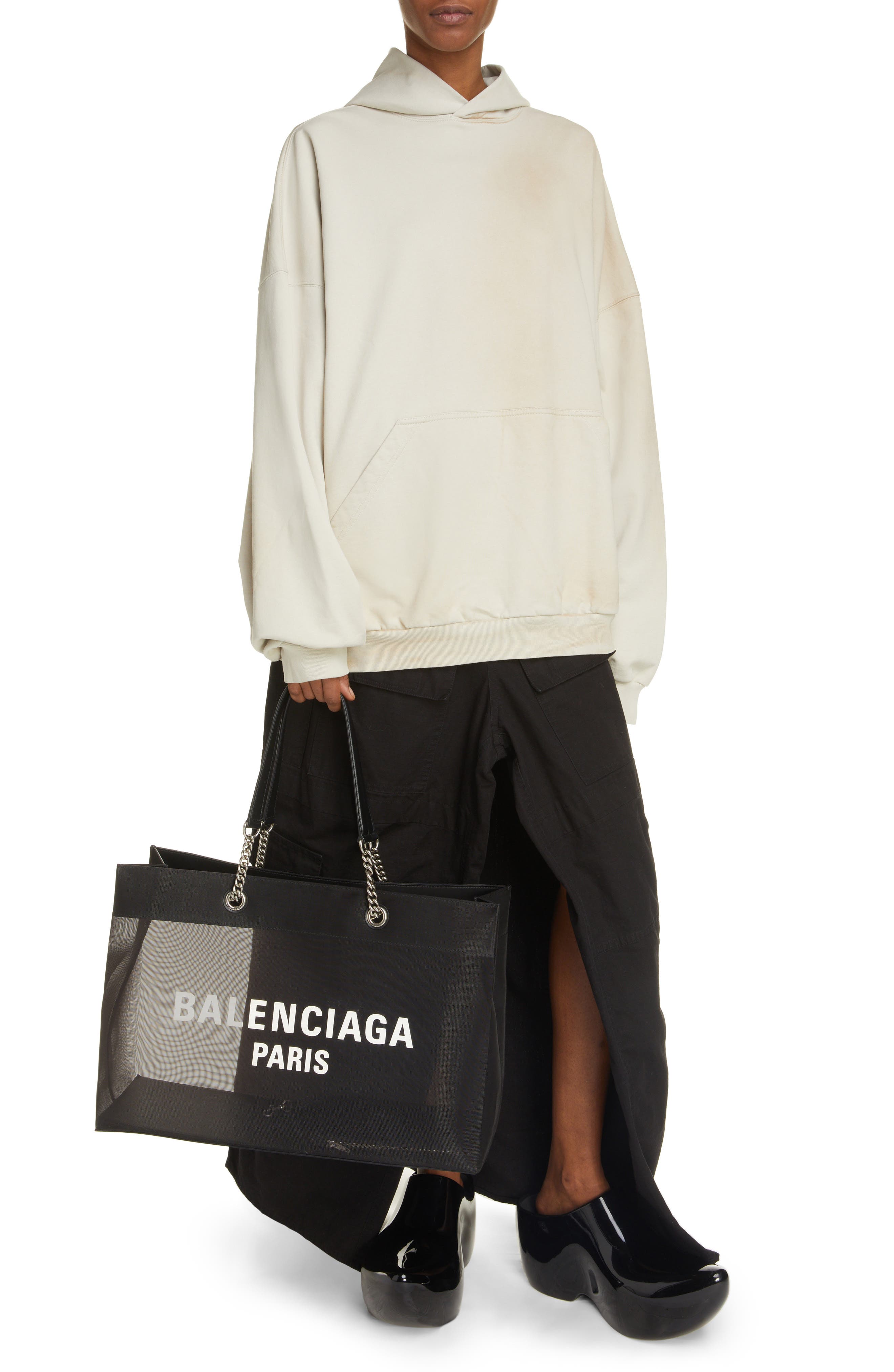 Balenciaga Large Duty Free Mesh Tote, Alternate, color, 