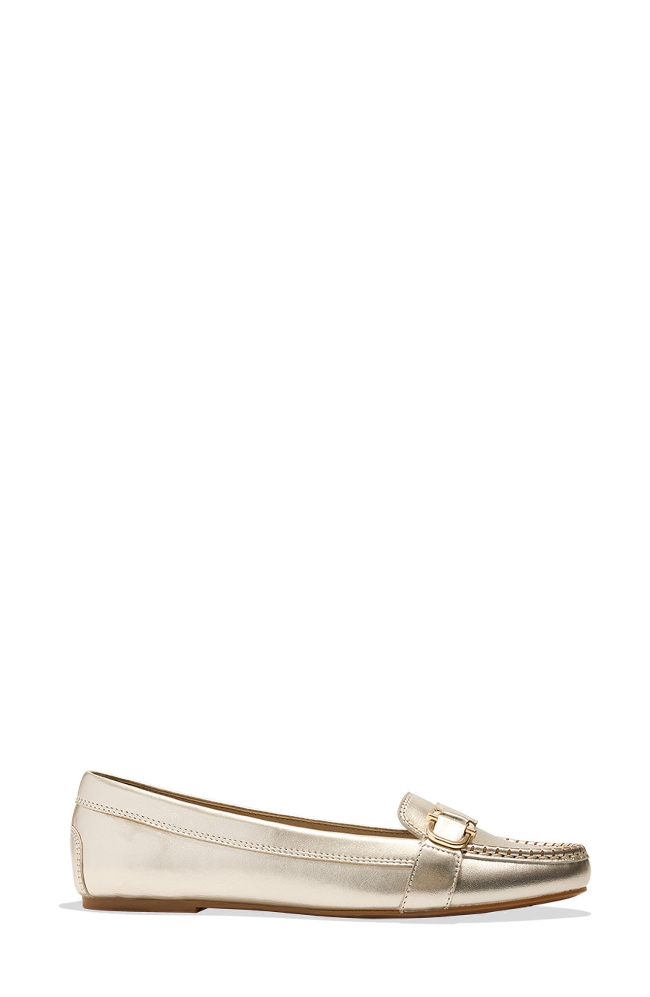 Jack Rogers Hanover Moc Toe Flat, Alternate, color, Platinum