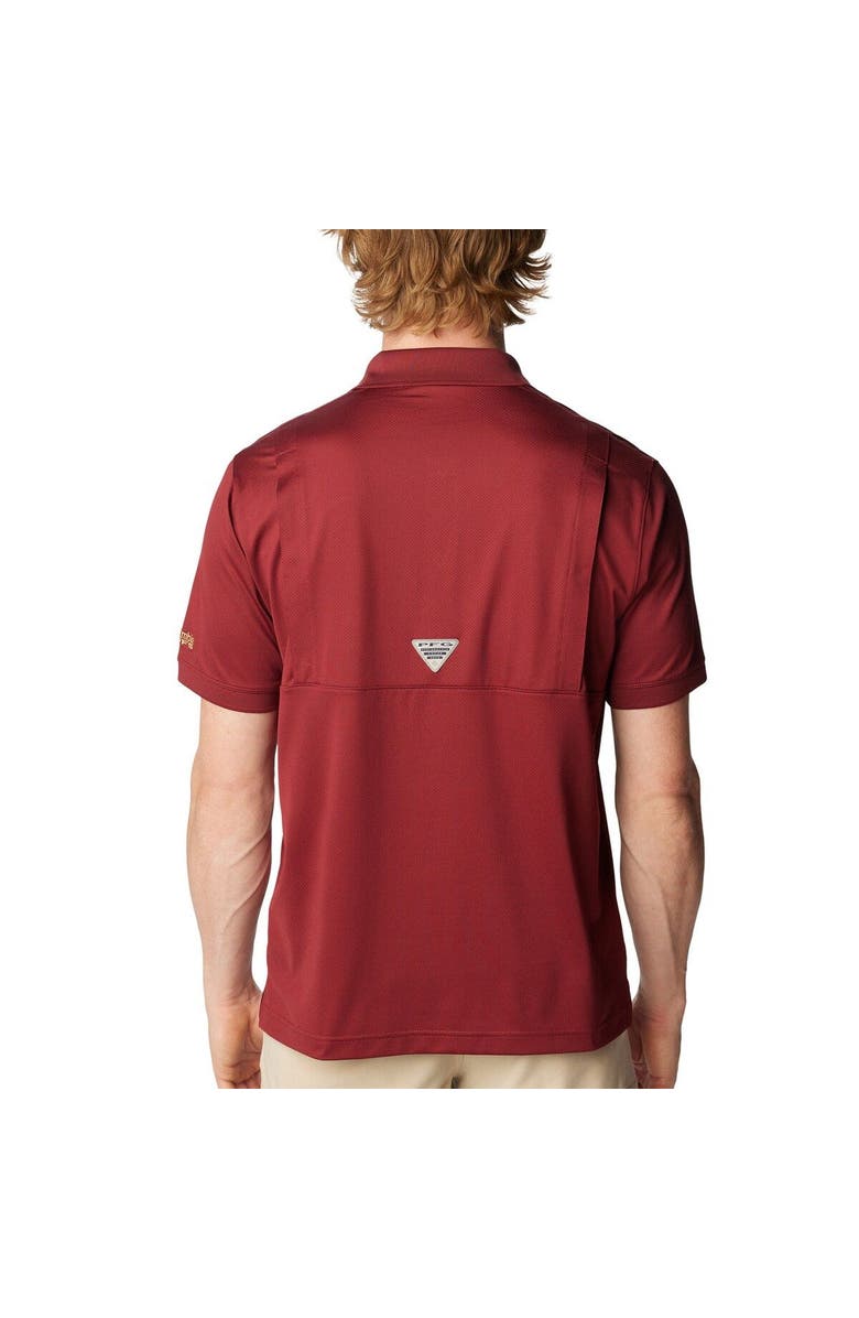 Columbia Men's Columbia Garnet Florida State Seminoles PFG Tamiami Omni-Shade Polo, Alternate, color,