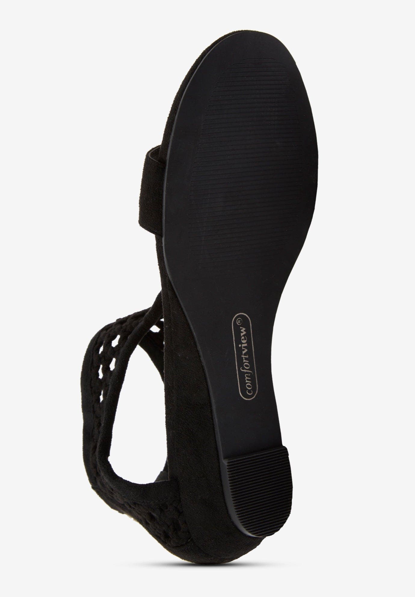 Comfortview The Harper Sandal, Alternate, color, Black