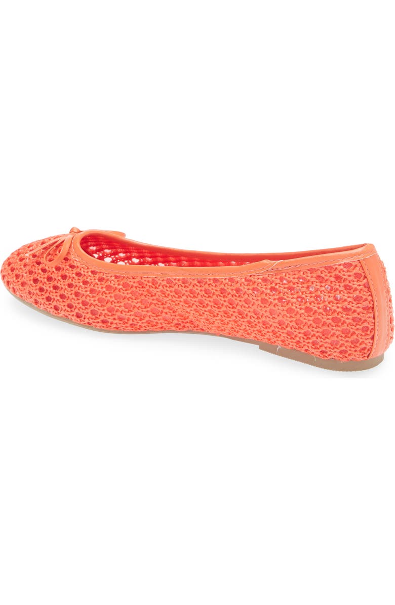 Tahari Coated Raffia Ballet Flat, Alternate, color, Coral