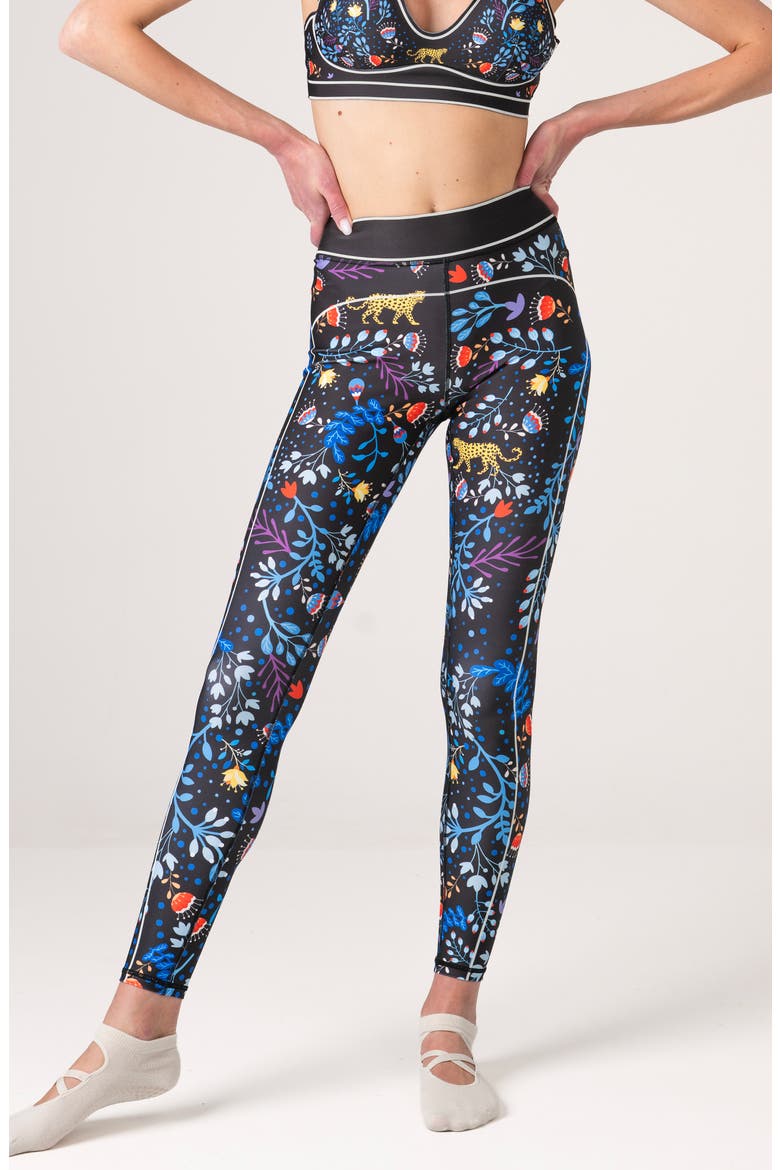 Amazon Rainforest High-Waisted Leggings, Main, color, Blue