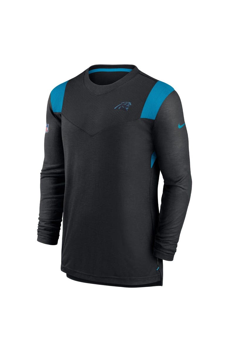 Nike Men's Nike Black Carolina Panthers Sideline Tonal Logo Performance Player Long Sleeve T-Shirt, Alternate, color, Black