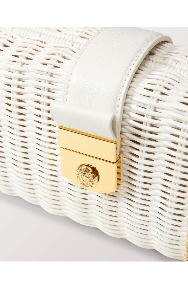 Veronica Beard Lock Rattan Box Clutch, Alternate, color,