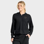 FANATICS Women's Fanatics Black Pittsburgh Penguins Authentic Pro Road Tri-Blend Quarter-Zip Hoodie