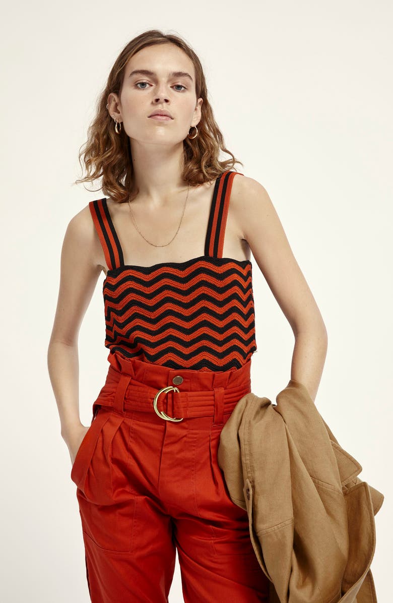 Scotch & Soda Crochet Crop Tank, Alternate, color, 