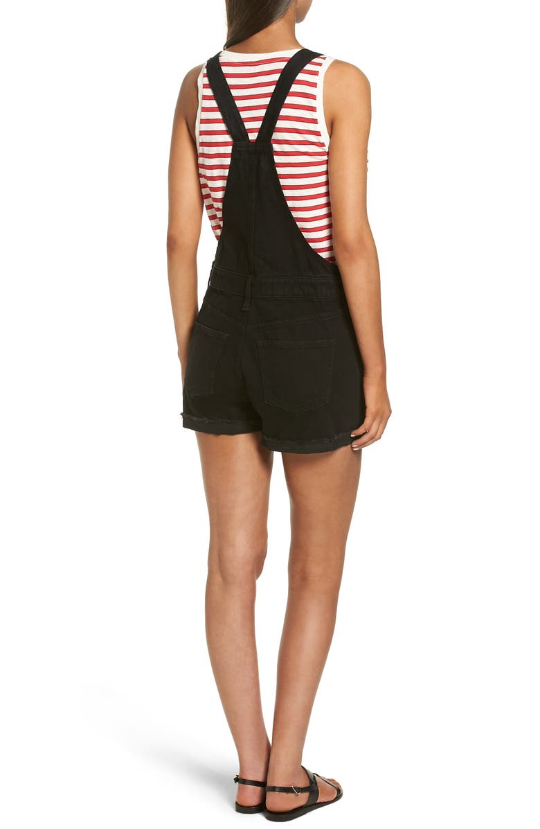 Madewell Short Denim Overalls, Alternate, color, 