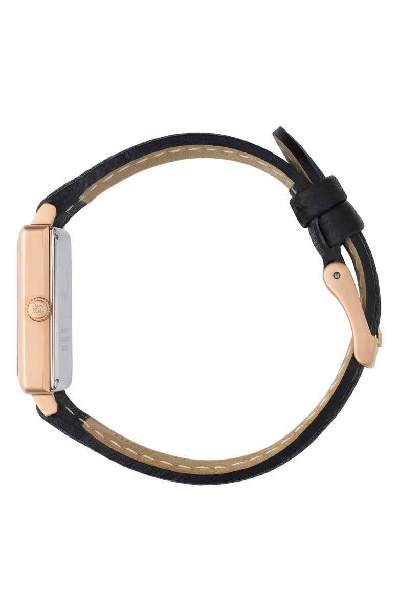 LARSSON & JENNINGS 'Norse' Square Leather Strap Watch, 27mm x 34mm, Alternate, color, 