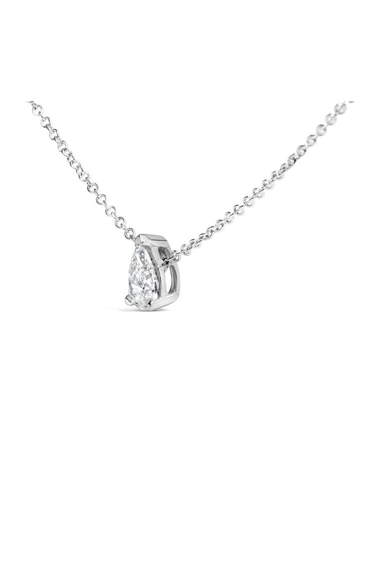 Haus of Brilliance 14K White Gold 1/2 Cttw Pear Shape Lab-Grown Diamond Solitaire Pendant Necklace, Alternate, color, White