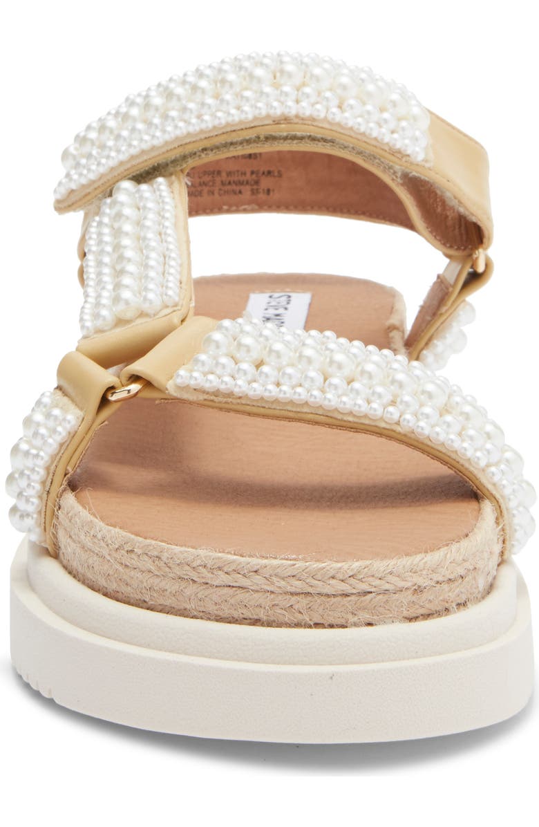Steve Madden Matina Faux Pearl Bead Platform Sandal, Alternate, color, Pearl