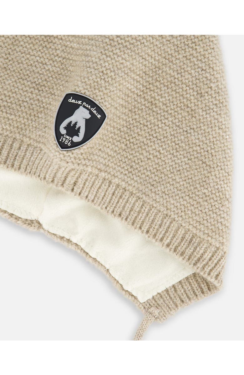 Deux par Deux Baby Unisex Baby Pointed Knit Hat In Beige, Alternate, color, Pine Bark