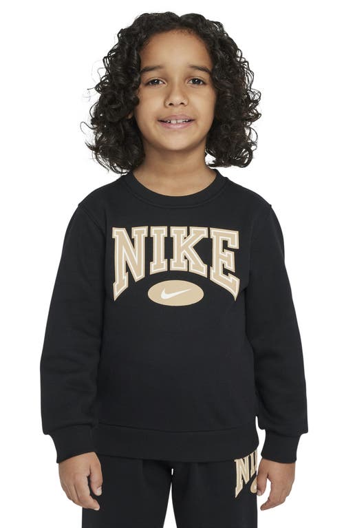 Nike Little Boys Gameday Essentials 2-piece Crewneck Sweatshirt And Pants Set In Black