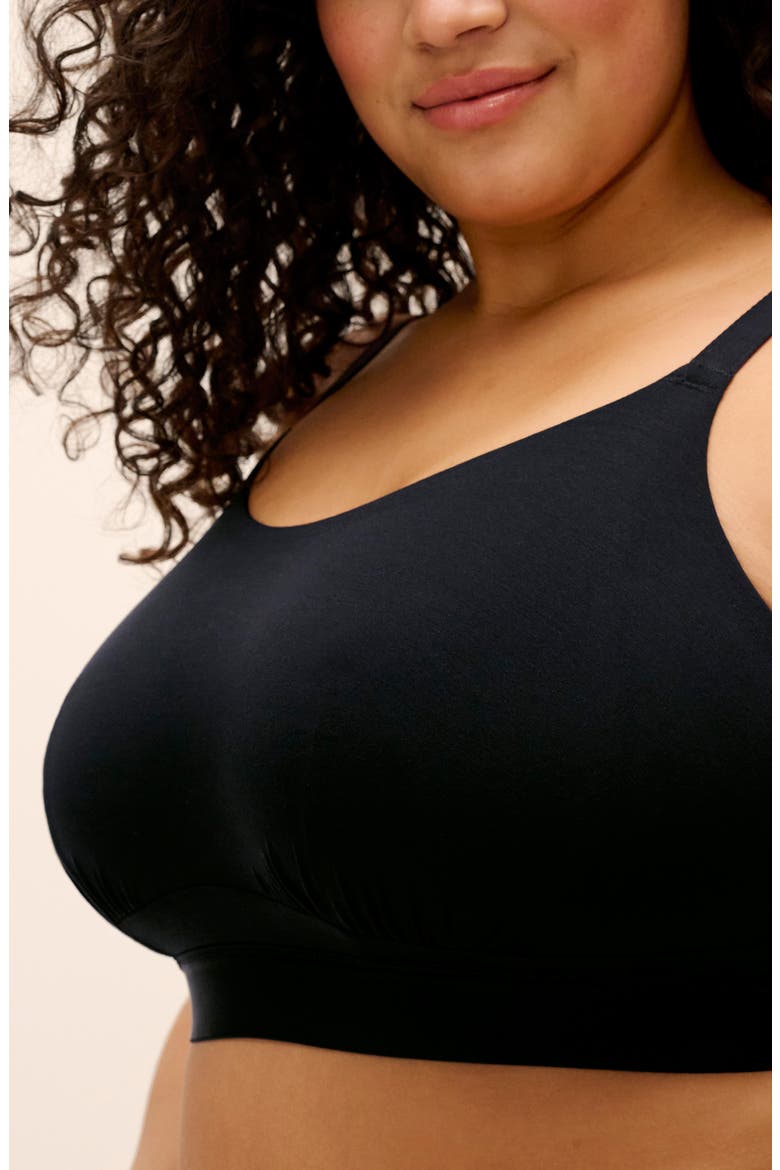 Downtime Wireless Bralette, Alternate, color, BLACK