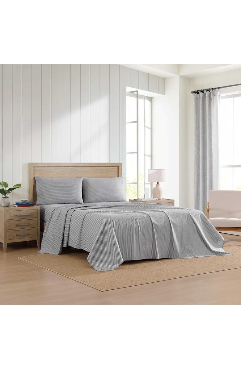 Tommy Hilfiger Highland Ticking Stripe Sheet Set, Alternate, color, Navy