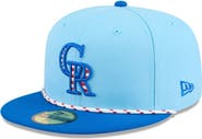 New Era Men's New Era Light Blue/Blue Colorado Rockies 2025 Fourth of July 59FIFTY Fitted Hat