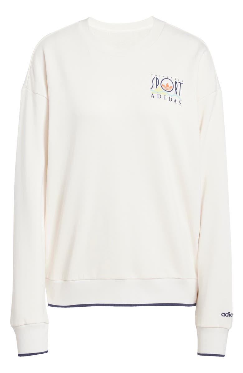 adidas Originals Sports Cotton Crewneck Sweatshirt, Alternate, color, 