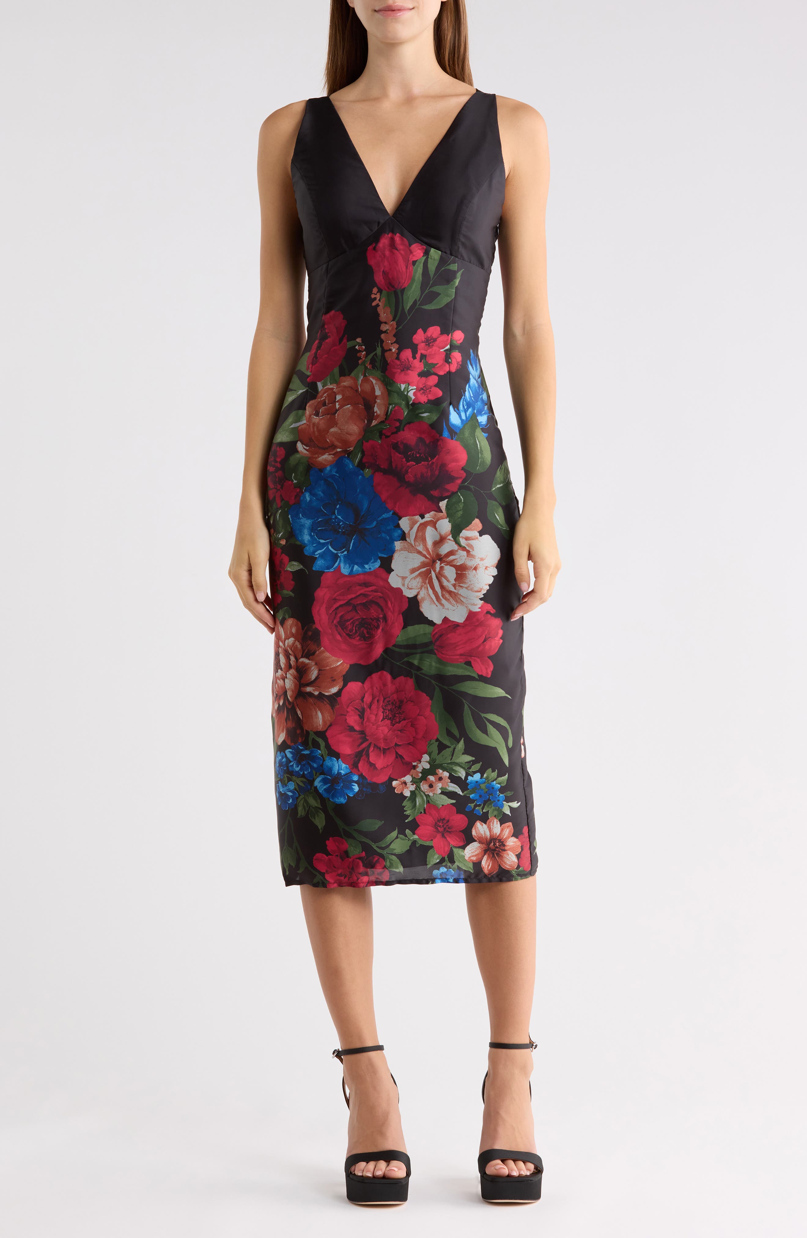 Sorelle Drape Midi Dress