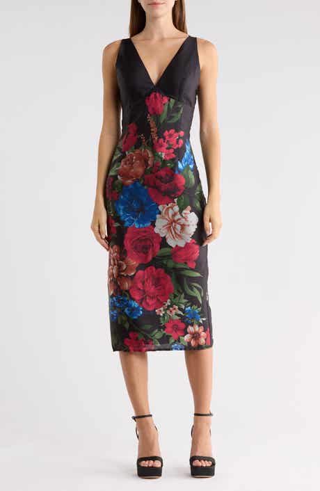 Sorelle Drape Midi Dress