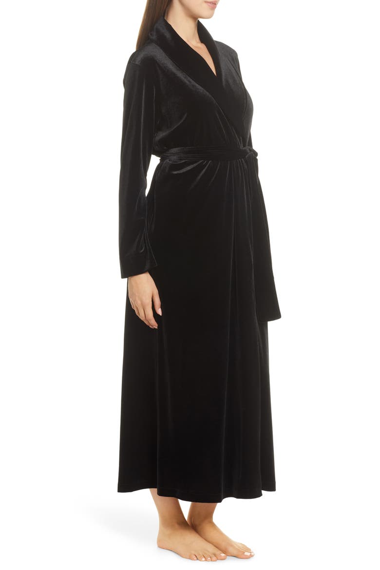 Natalie Velvet Robe, Alternate, color, BLK BLACK