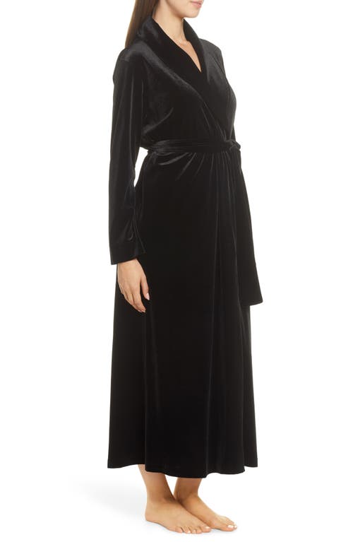 Natori Natalie Velvet Robe In Black