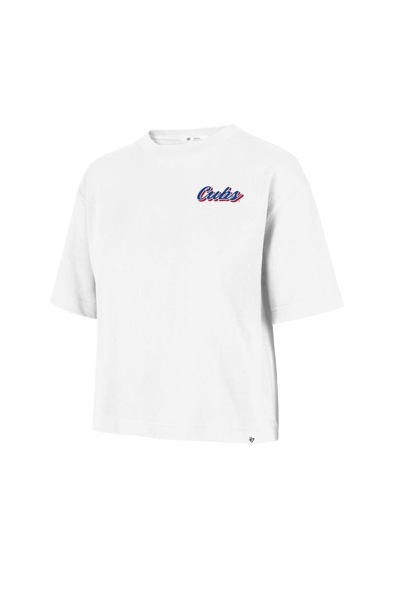 '47 Women's '47  White Chicago Cubs Collage Script Reed City T-Shirt, Alternate, color, White