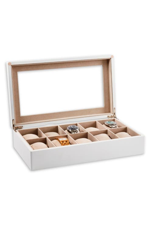 Bey-berk Modena Wood Watch Case In White