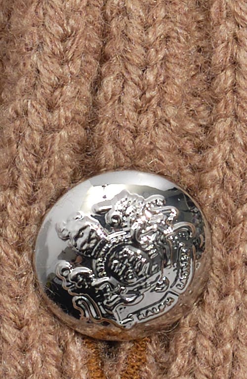 Ralph Lauren Lauren Crest Knit Beanie In Brown