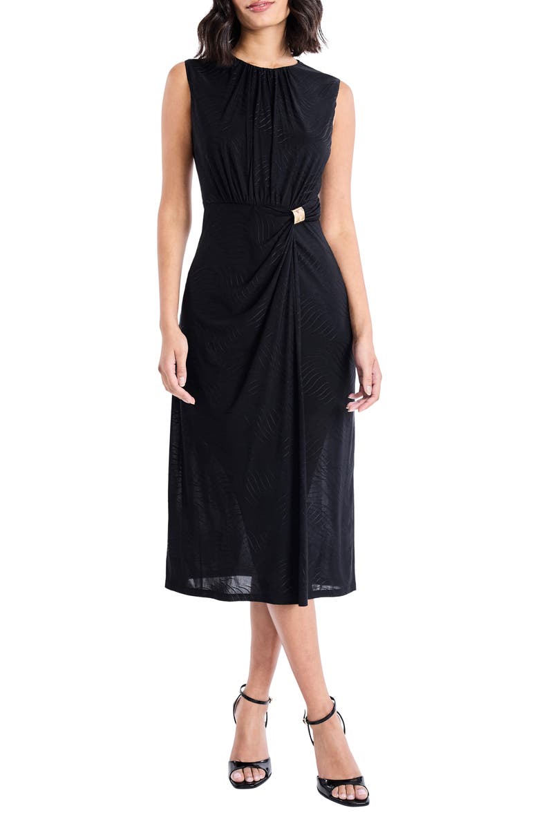 Maggy London Sleeveless Midi Dress, Main, color, Black
