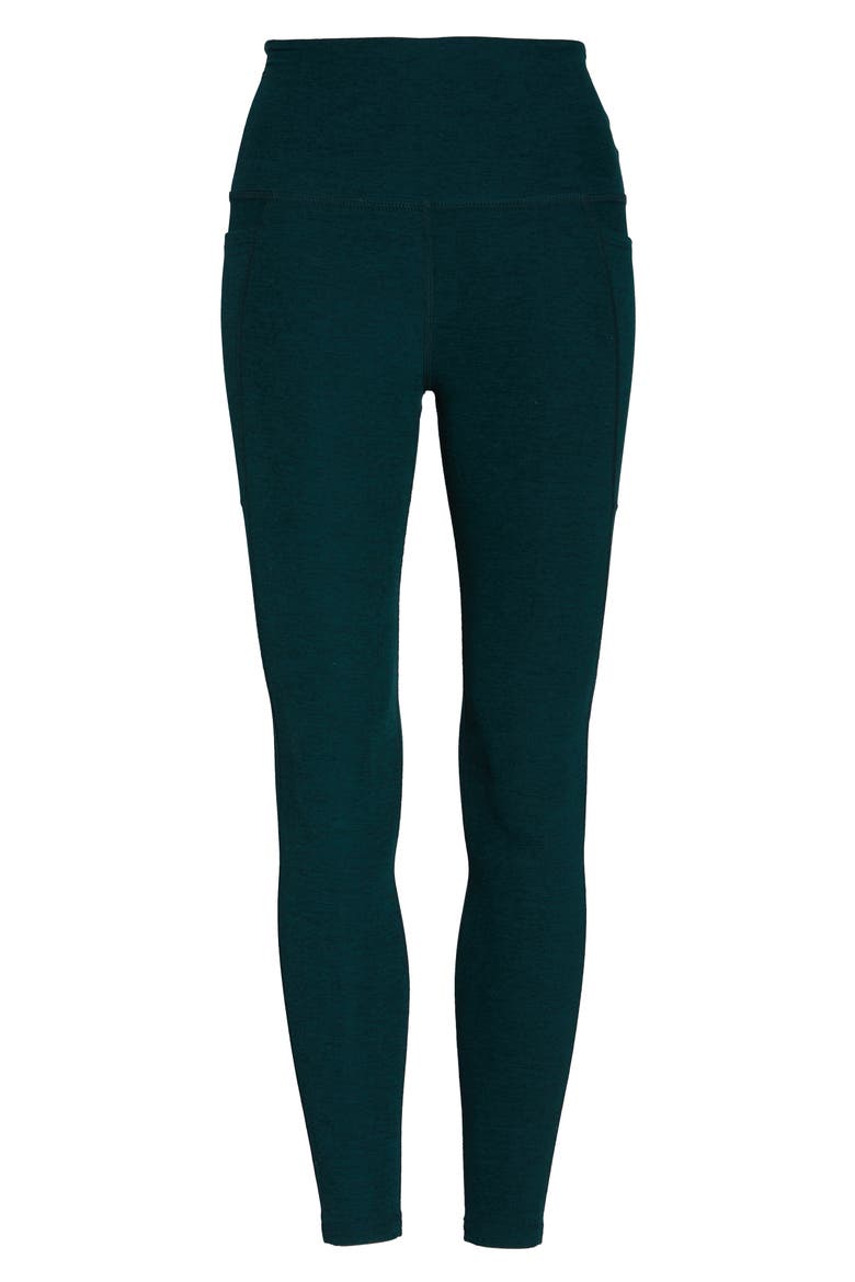 Everyday Space Dye High Waist Pocket Leggings, Alternate, color, HUNTER GREEN-NOCTURNAL NAVY