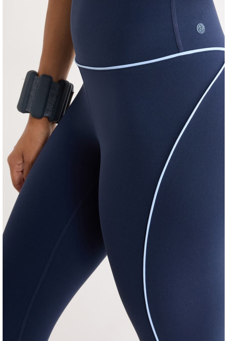 Studio Luxe High Waist 7/8 Piped Leggings, Alternate, color, NAVY SAPPHIRE