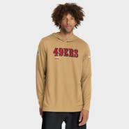 Nike Men's Nike Gold San Francisco 49ers Sideline Pure Fury Performance Long Sleeve Hoodie T-Shirt
